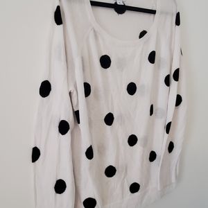 Size 2X polka dot sweater